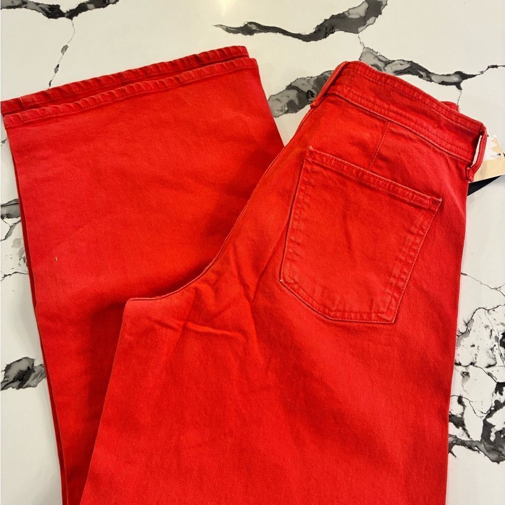 Universal Thread Red High Rise and Wide Leg Jeans - Picture 5 of 10